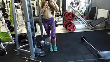 Almost caught in gym during squirting