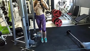 Almost caught in gym during squirting