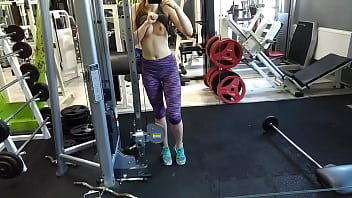 Almost caught in gym during squirting