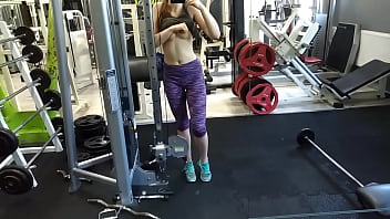 Almost caught in gym during squirting