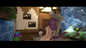 Miqo'te violada por 2 viejos