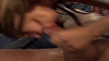 Young blonde gets both holes stretched after deep throating a dude