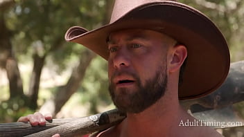 Nudist cowboy turns on a city blonde leading to a raw naked rodeo