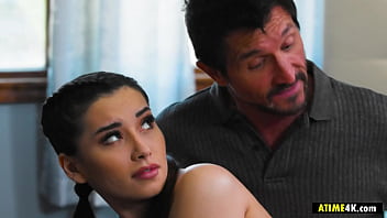 Stepdaughter spanked and plowed by big dick