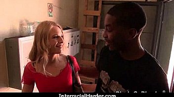 Hot cougar cums hard on young black cock 26