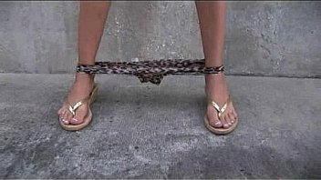 Ultimate public nudity public gash flashing on the roof