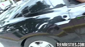 Asian teens enjoy a facial pov after a teasing session