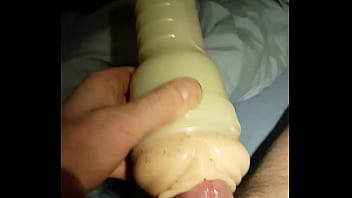 Using my fleshlite to cum