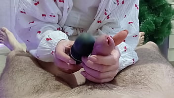 Step sister extracts cum with vibrator