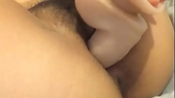 Sexy horny latina girlfriend plays with dildo