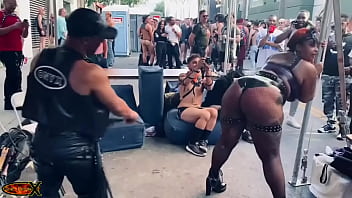 Found a brat worth my time at #folsom one of a select few that were on the receiving end of my floggers #bdsm #leather