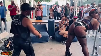 Found a brat worth my time at #folsom one of a select few that were on the receiving end of my floggers #bdsm #leather