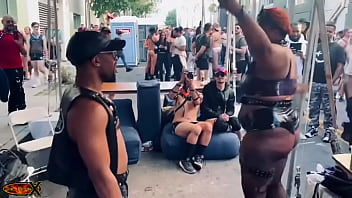 Found a brat worth my time at #folsom one of a select few that were on the receiving end of my floggers #bdsm #leather