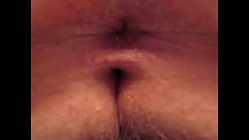 Chubby ex winking her asshole