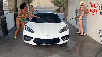 Kora bell angel minx and duchess coco suck and fuck jasper woodcock in a public carwash