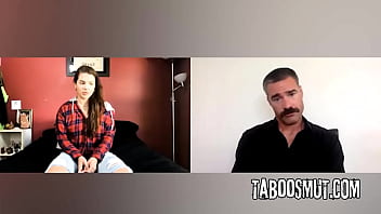 Troubled teen shows her big tits on cam to her counselor