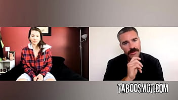 Troubled teen shows her big tits on cam to her counselor