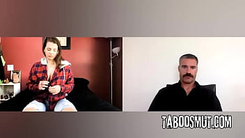 Troubled teen shows her big tits on cam to her counselor