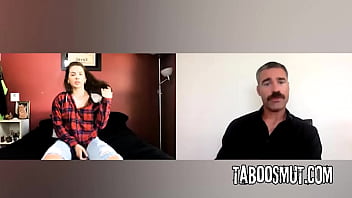 Troubled teen shows her big tits on cam to her counselor