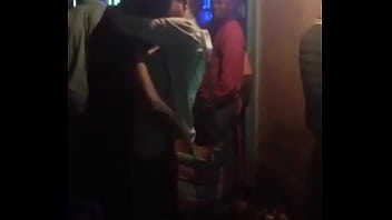 Horny les kiss at the street