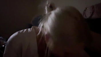 Hot blonde loves sucking cock