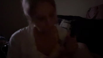 Hot blonde loves sucking cock