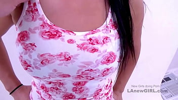 Brunette model on the rise got seduced by the producer