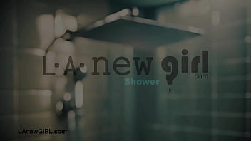 Girl next door model had sensual shower