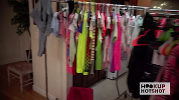 Skinny alexis tae pulls a plug out of her ass to stick a cock in it