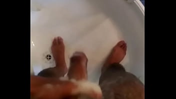 Jerking off under the shower