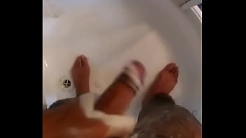 Jerking off under the shower