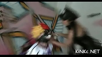 Hard footjob and ball crushing