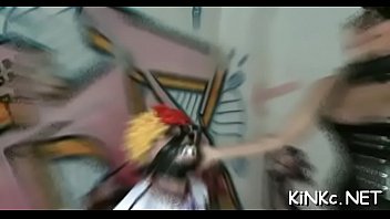 Hard footjob and ball crushing