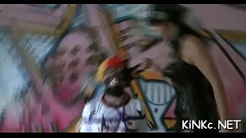 Hard footjob and ball crushing