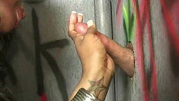 White milf sucking and licking a black cock 7