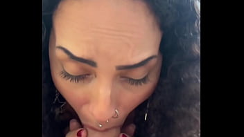 Petite brunette latina rough fucked in pov deepthroat gagging cowgirl riding missionary cum on tits