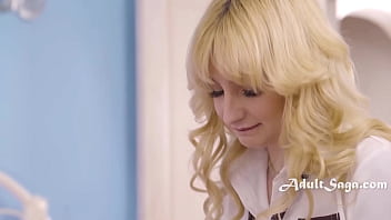 Virgin masseuse fingers pussy so deep her friend screams