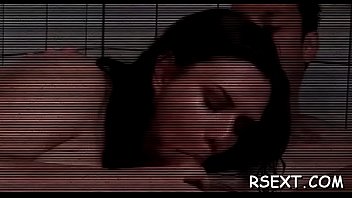 Sexy chick gets fingered hard