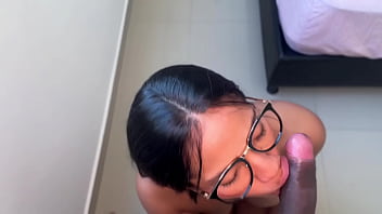 Blowjob pov with cute girl with glasses amateur couple nysdel