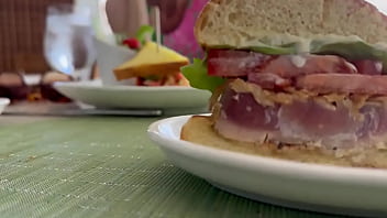 Having Lunch With My Photographer I Told Him That I Had A Little Treat For Him But That He'd Need To Look Beneath The Ta thumbnail