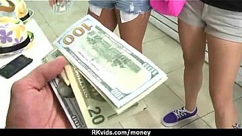 Slutty amateur babe is paid cash from some crazy public sex 11