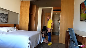 Curvy teen bitch with extrem long nipples pick up for amateur fuck by german old guy