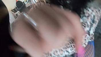 Milfycalla face fucking and cumming over my glossy puffer jacket linner preview