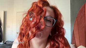 Redhead with curly hair teases you with hair and pouty lips teaser veggiebabyy