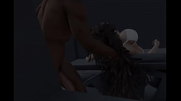 Girl is fucked out the window