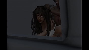 Girl is fucked out the window