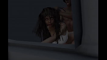 Girl is fucked out the window