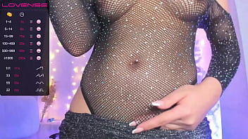 She masturbates in lingerie slowly stripping it off each piece revealing more of her act