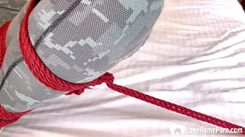 Blondie in bondage is ready for some action