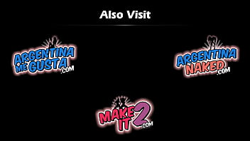 Round ass sexy teen working out in tight denim shorts